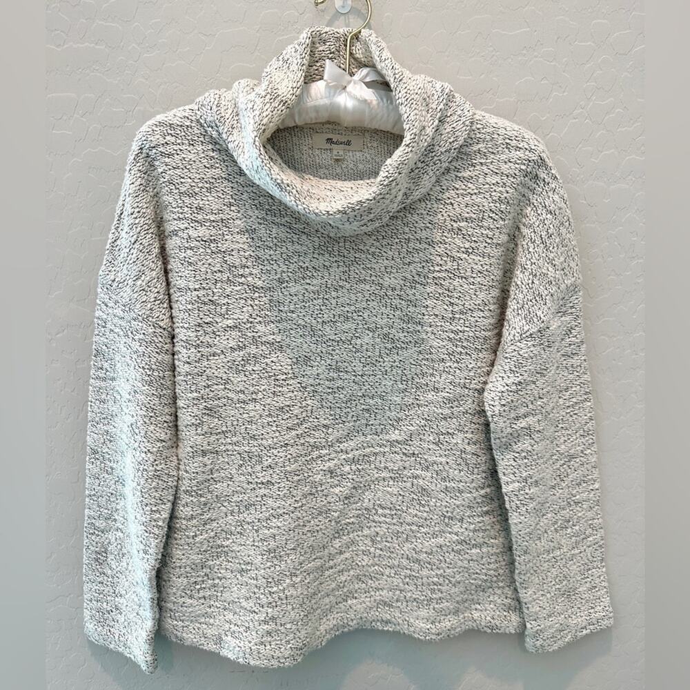MADEWELL | Light Gray Marled Cowl Neck Pullover Sweater | Size Small